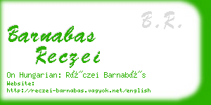 barnabas reczei business card